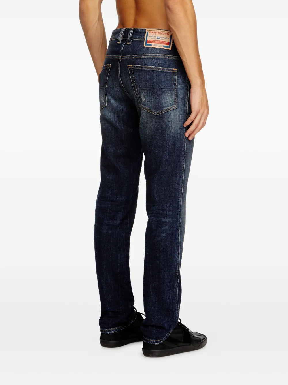 Diesel D-Vyl 0adbn slim-fit jeans met knopen Blauw