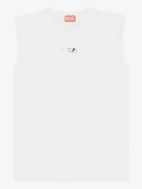 Diesel cotton tank top with metallic Oval D