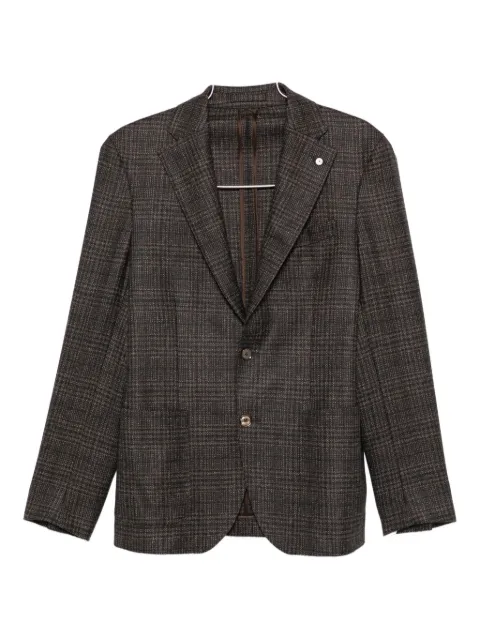 LUIGI BIANCHI MANTOVA checked single-breasted blazer 