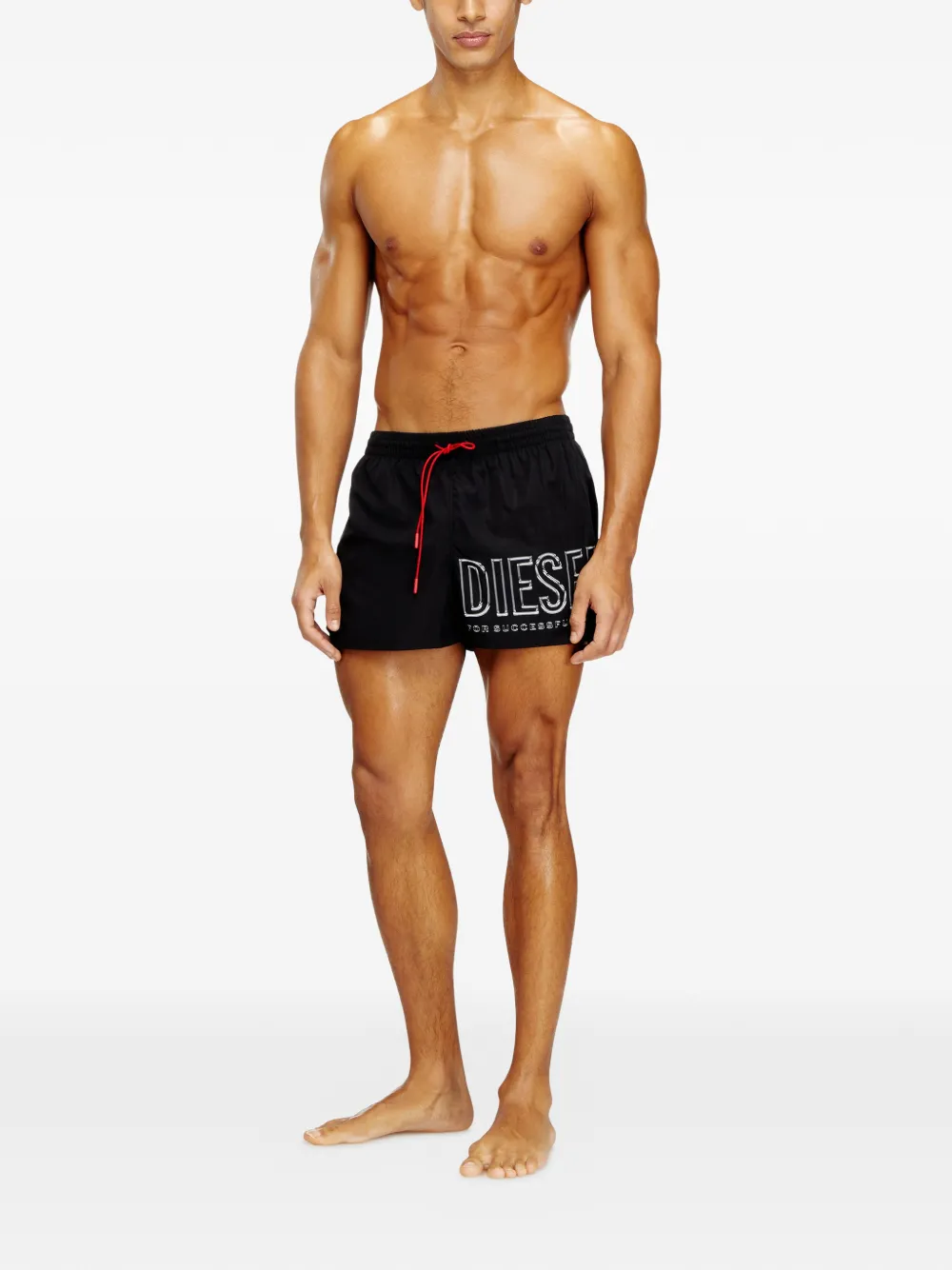 Diesel Soccer-41-D-Core zwembroek met logo Zwart