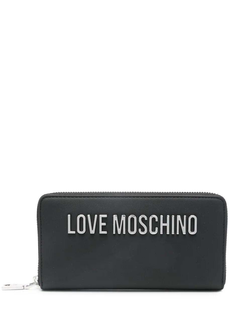 Love Moschino Logo-lettering Zipped Wallet In Black