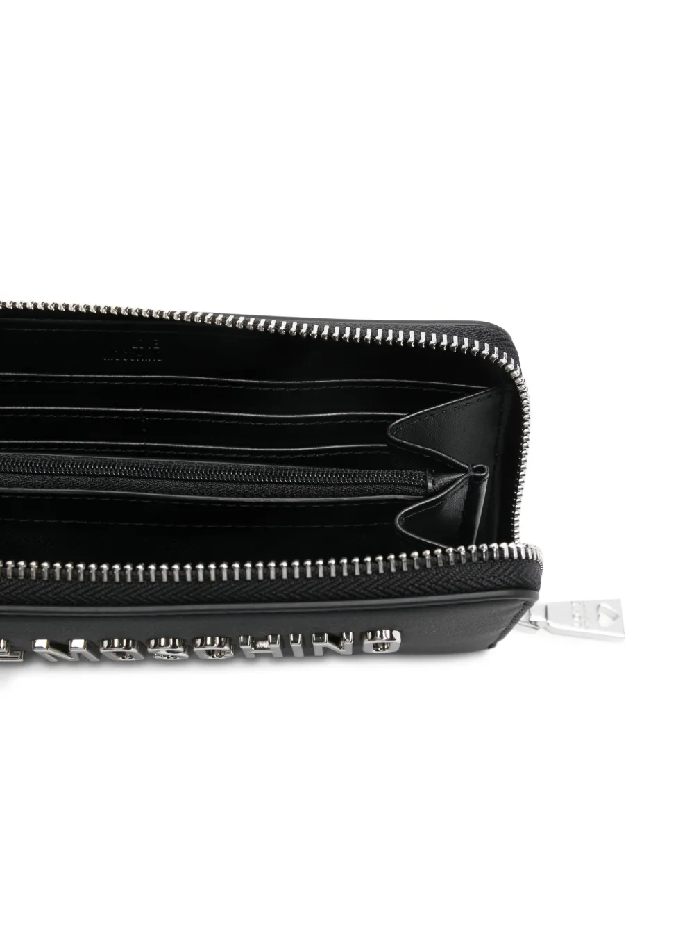 Love Moschino Logo-lettering Zipped Wallet In Black