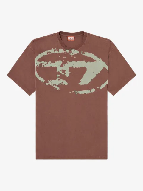 Diesel T-shirt with distressed flocked logo