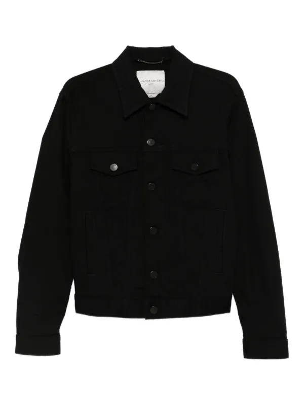 Jacob Cohën Point-collar Jacket in Black