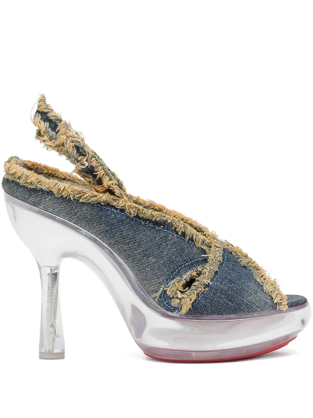 Diesel 120 mm D-Lake Sdl sandalen met plateauzool Blauw