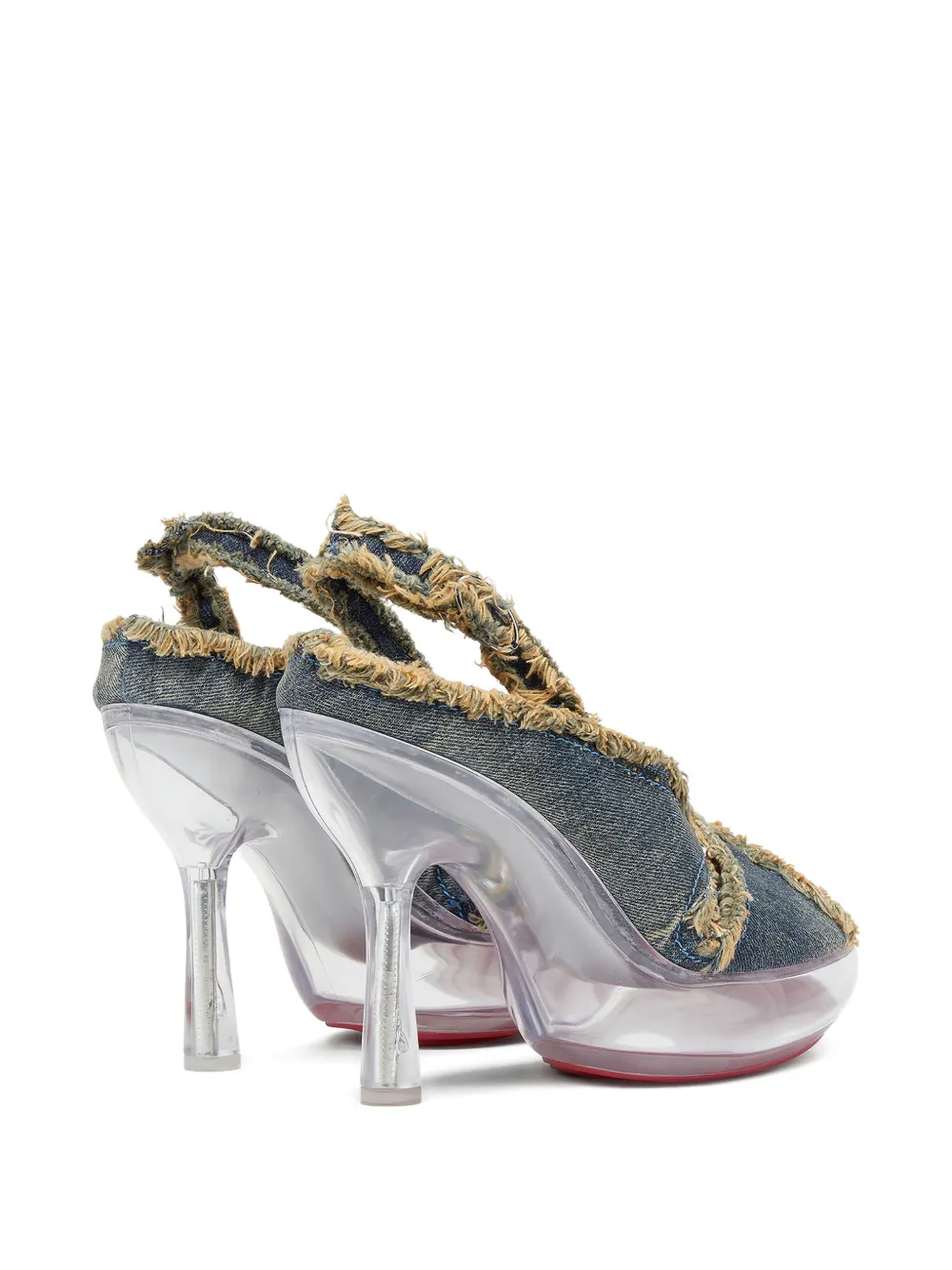 Diesel 120 mm D-Lake Sdl sandalen met plateauzool Blauw