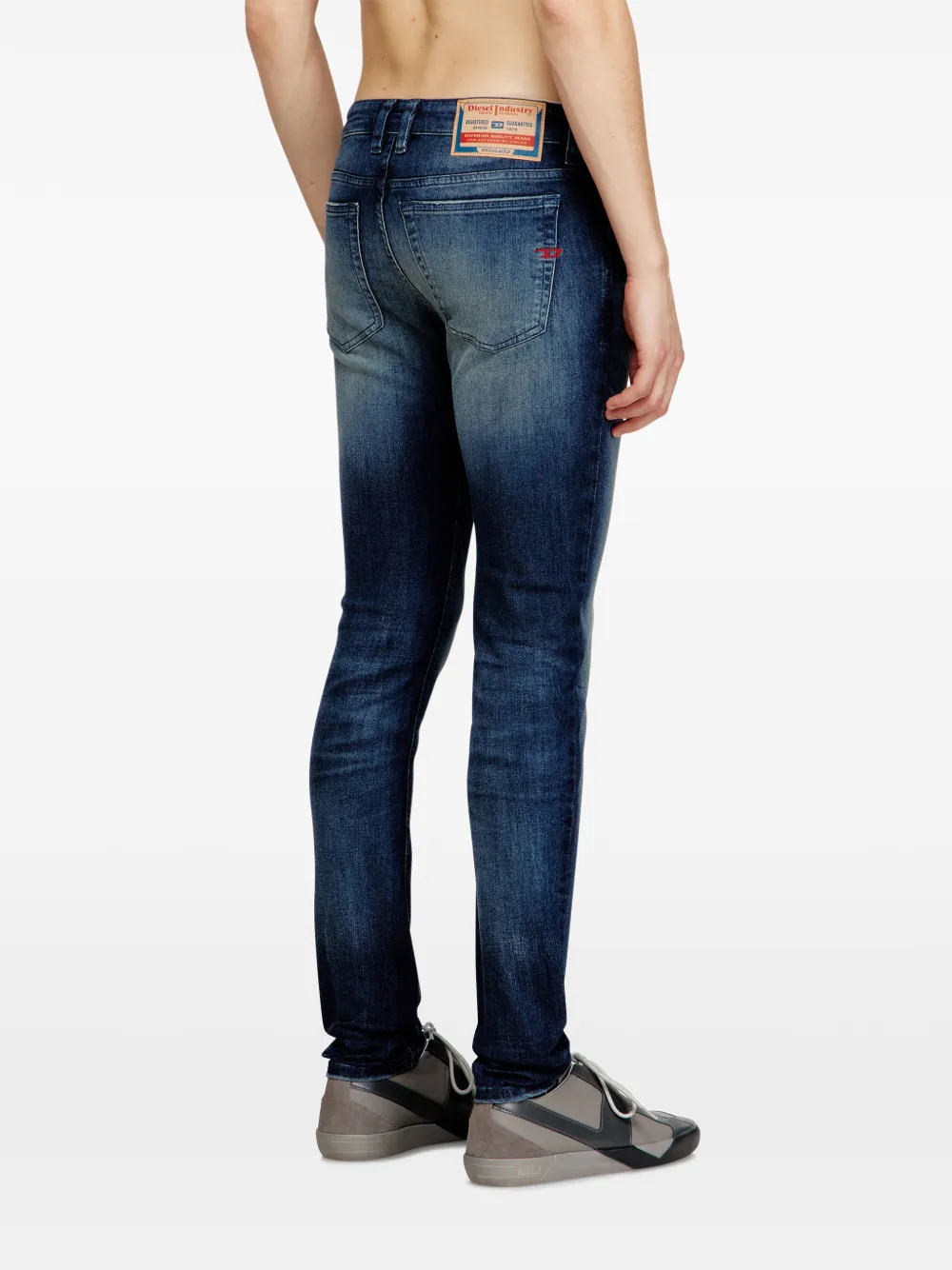 Diesel Skinny jeans met knoopsluiting Blauw