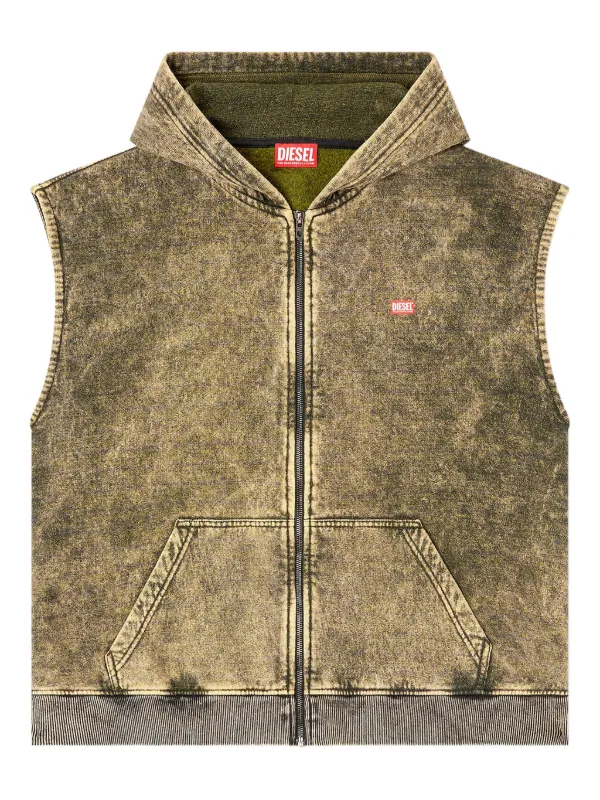 Diesel S-Boxt-Sl-Zip フーデッドベスト | ブラウン | FARFETCH JP