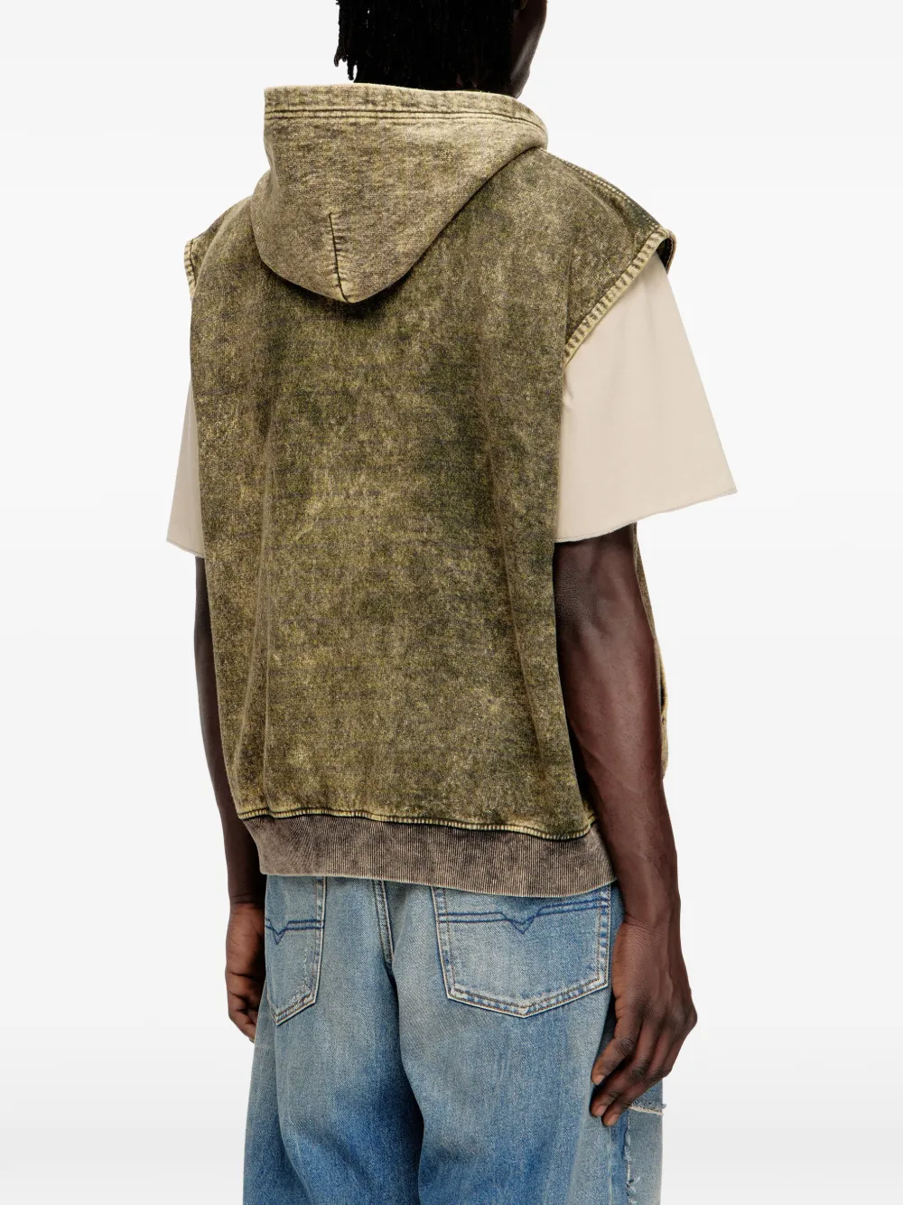 Diesel S-Boxt-Sl-Zip gilet met capuchon Bruin