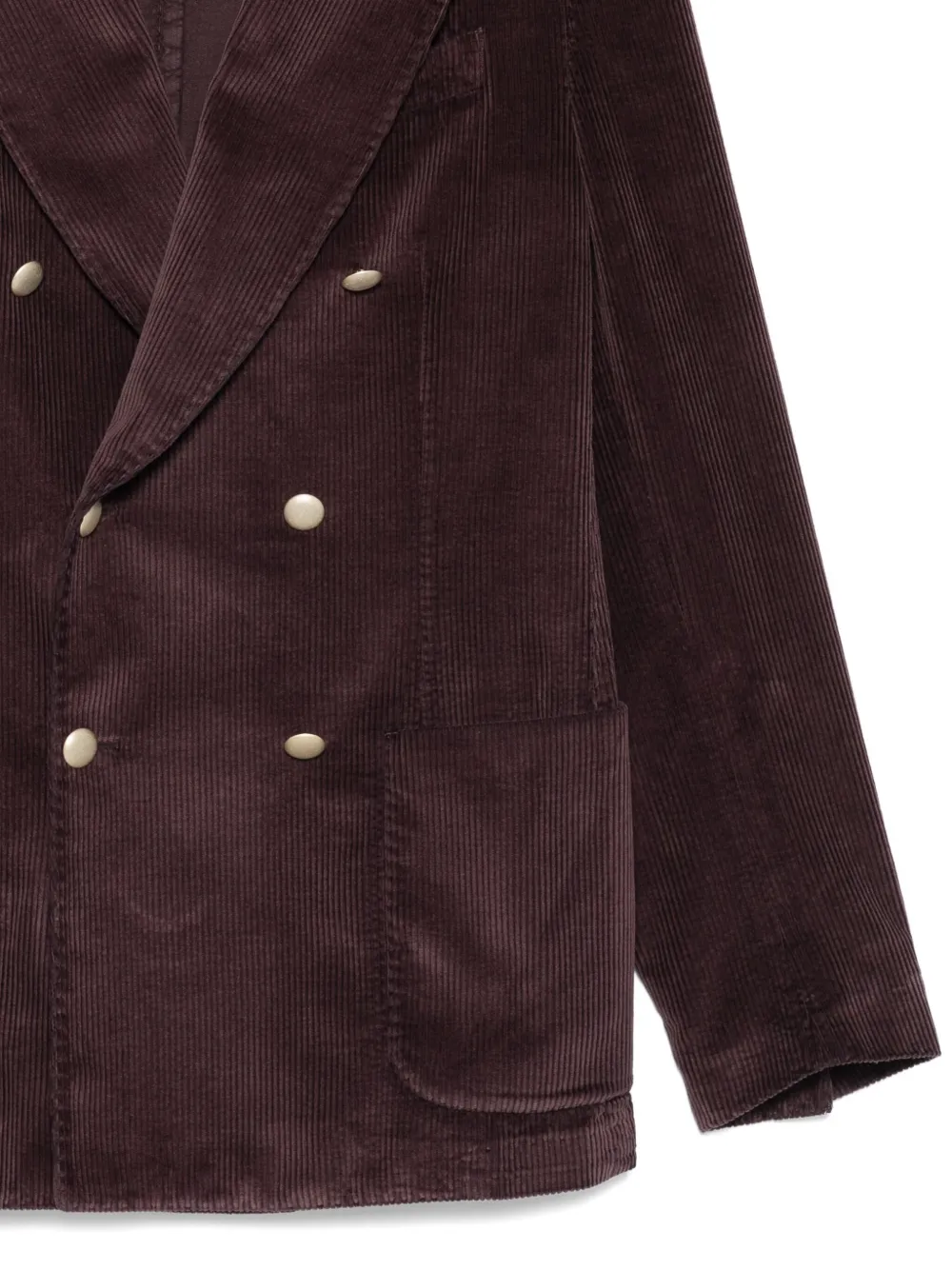 LUIGI BIANCHI MANTOVA Ribfluwelen blazer Bruin