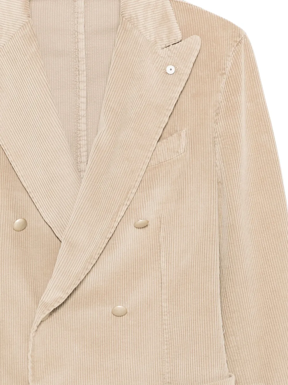 LUIGI BIANCHI MANTOVA Ribfluwelen blazer Beige