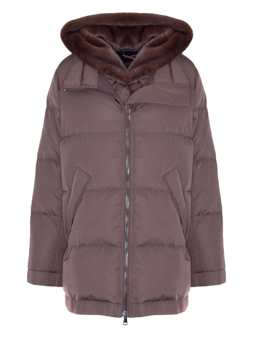 LOU ANDREA hooded long-sleeve jacket | Brown | Image 1