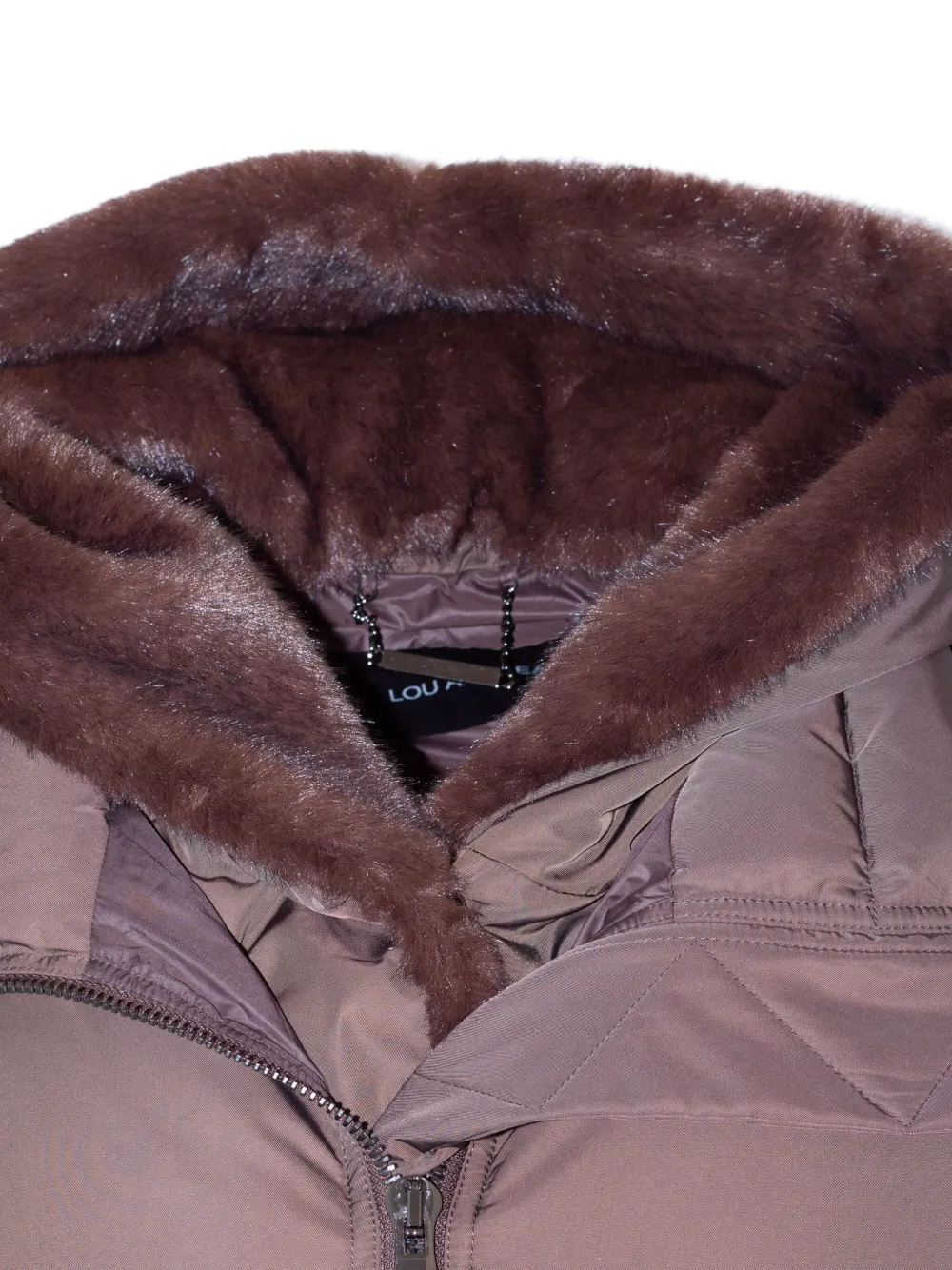 LOU ANDREA Jack met capuchon Bruin