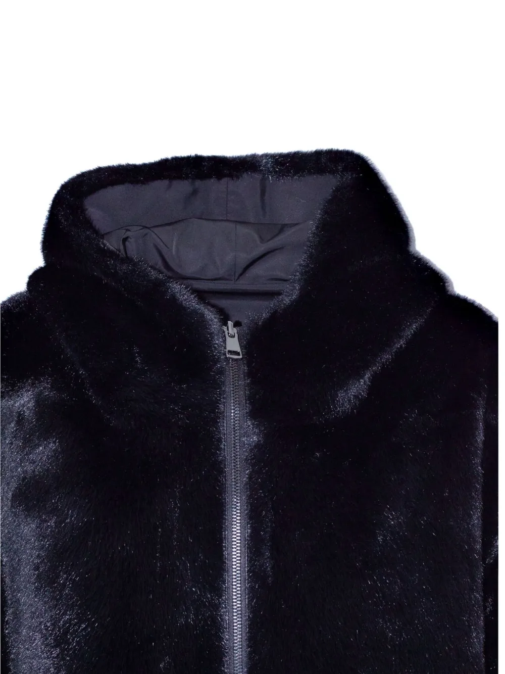 Lou Andrea Hooded Reversible Cape In Black