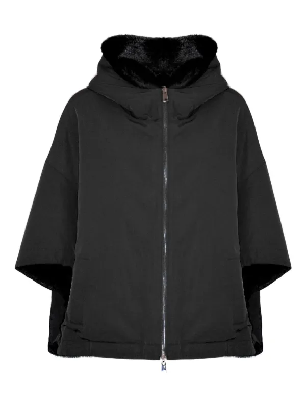かえる LOU ANDREA hooded reversible cape LOU ANDREA
