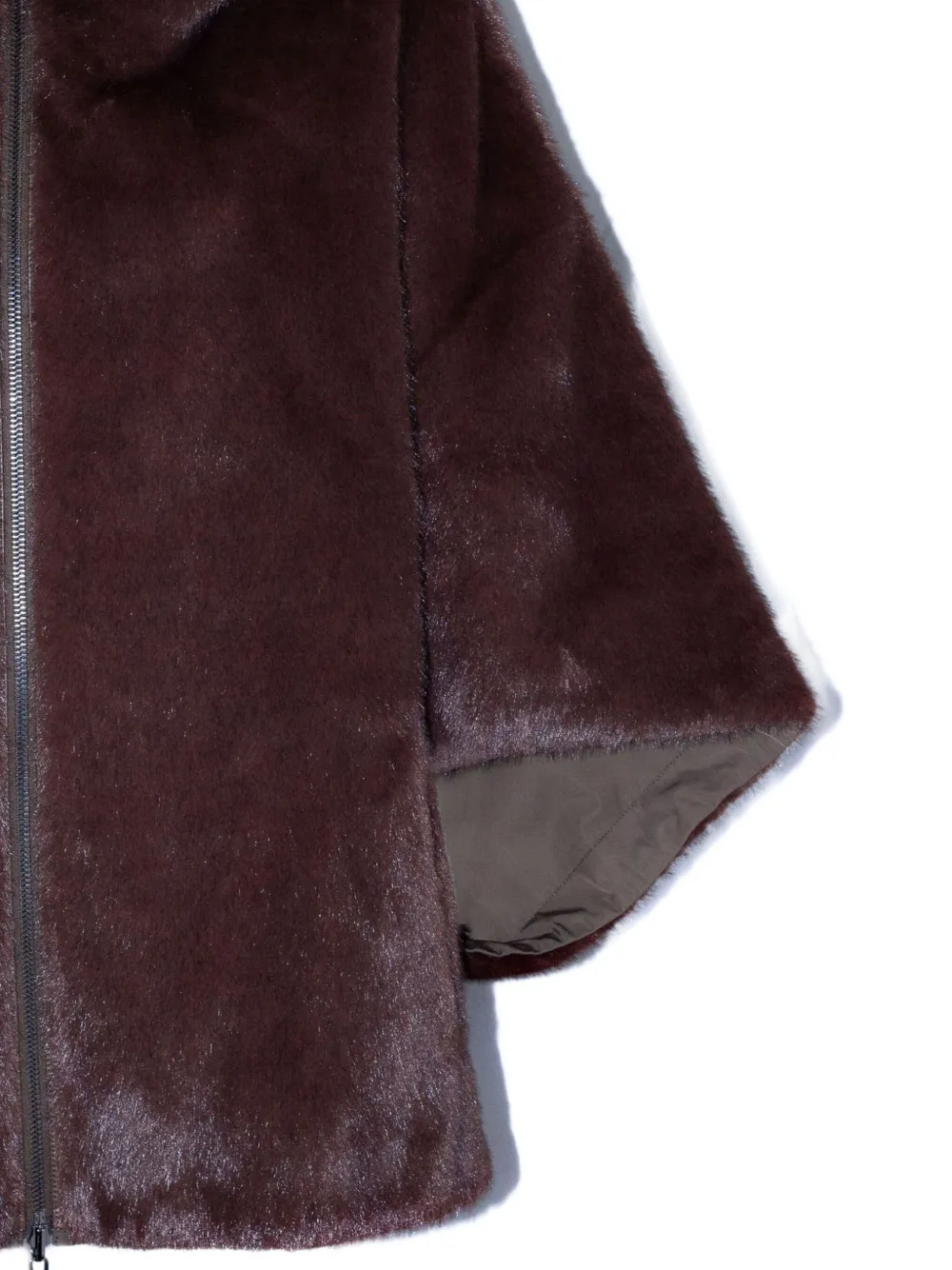 Lou Andrea Hooded Reversible Cape In Gray