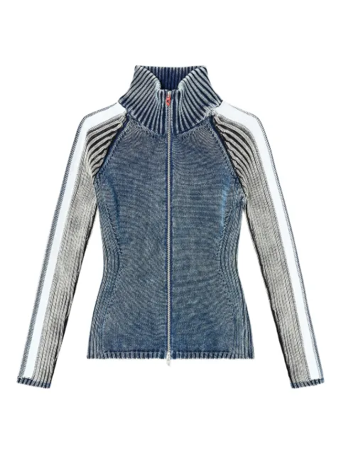 Diesel M-Estrella striped high-neck jacket