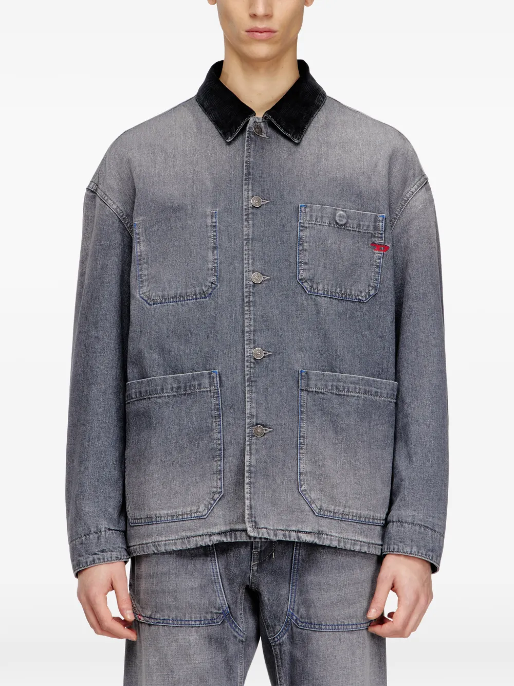 Diesel D-Stack-U-L デニムジャケット | グレー | FARFETCH JP