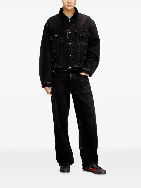 Diesel D-Ranger-T corduroy-collar Denim Jacket | Black | FARFETCH ZA