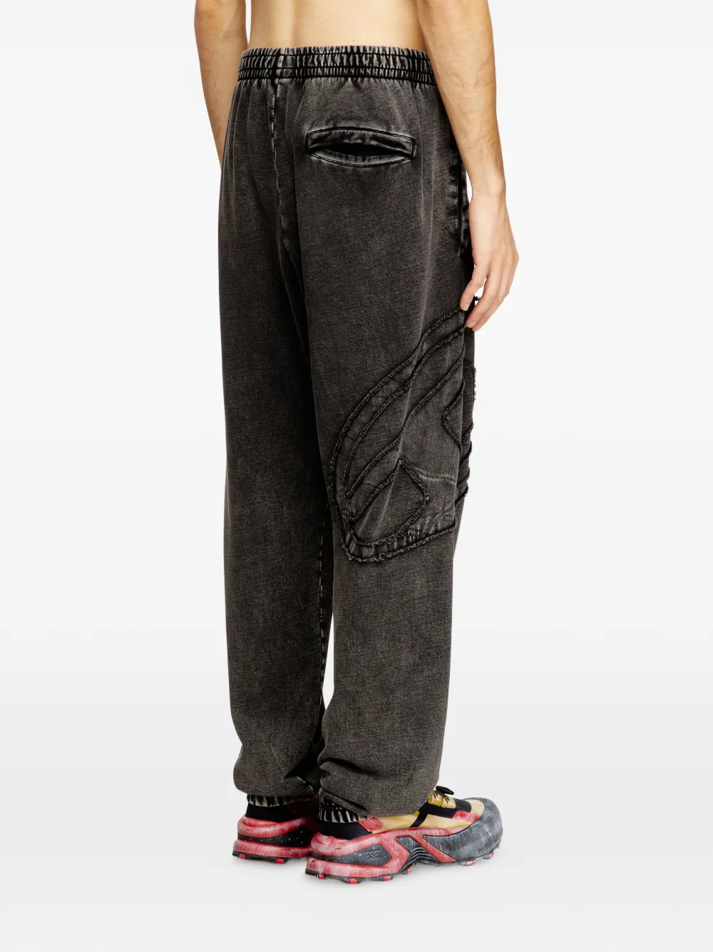 Diesel P-Marky-Den trainingsbroek met applicatie Grijs