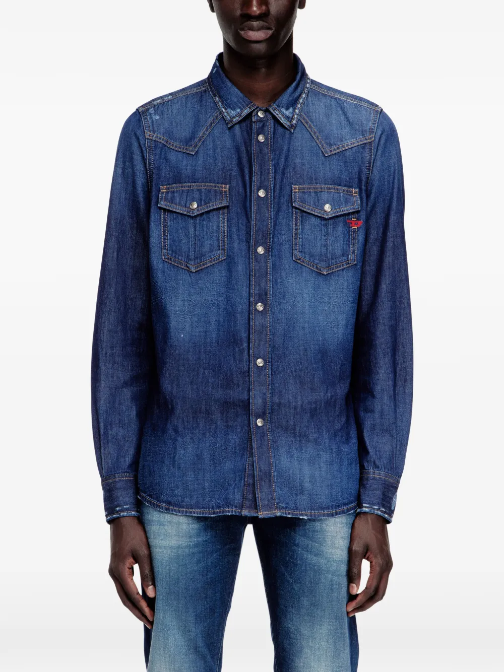  Diesel D-vega Denim Shirt - Blue 