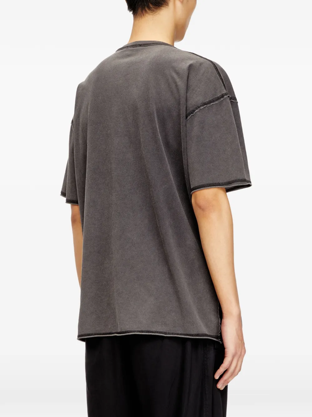 Diesel T-Rawboxt T-shirt met borduurwerk en korte mouwen Grijs