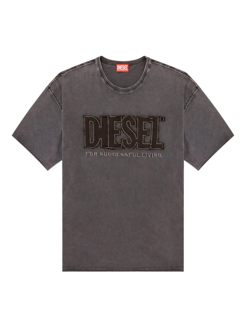 Diesel T-Rawboxt embroidery short-sleeve T-shirt - Grigio