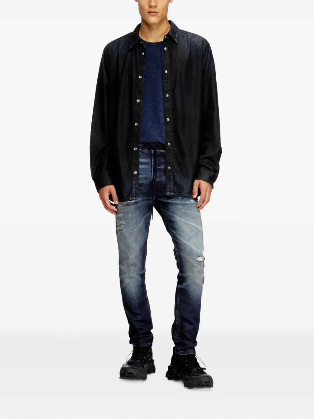 Diesel D-krooley joggjeans 068ud drawstring jeans - Blauw