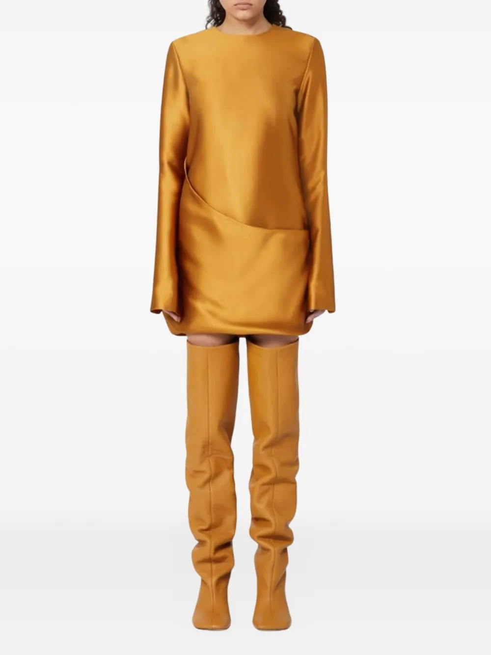 Sportmax Mini-jurk met asymmetrisch vlak Geel