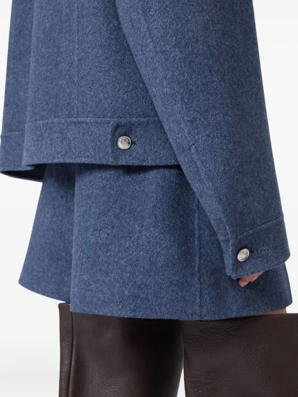 Sportmax Celso Jacket With Chest Pockets And Long Sleeves In Blue