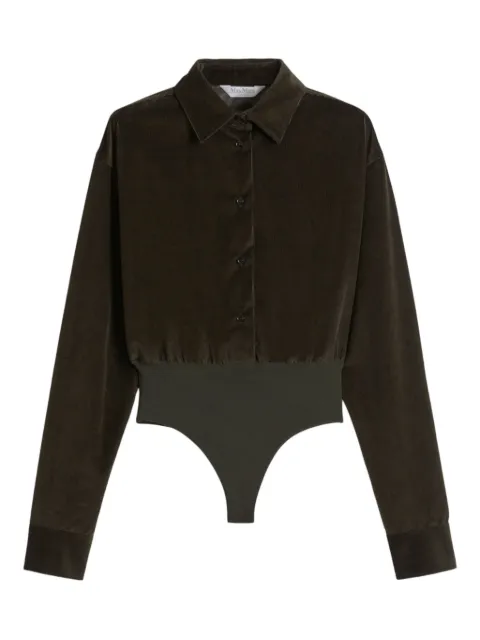 Max Mara velvet shirt bodysuit