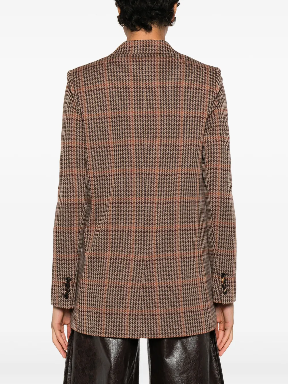 Max Mara Geruit jack met dubbele rij knopen Beige