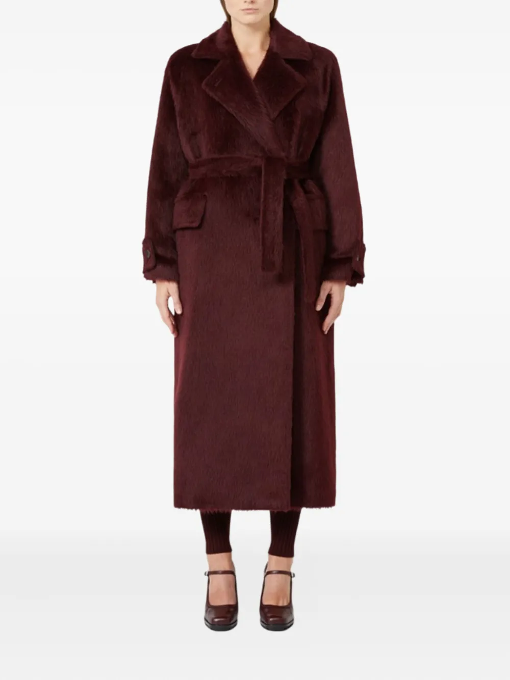 Max Mara raglan-sleeve belted coat | Single Breasted Coats | Image 2