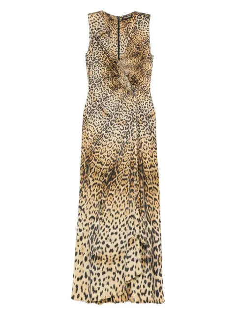 Roberto Cavalli twisted animal-print dress