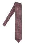 Zegna patterned silk tie - Brown