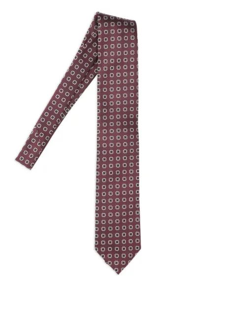 Zegna patterned silk tie