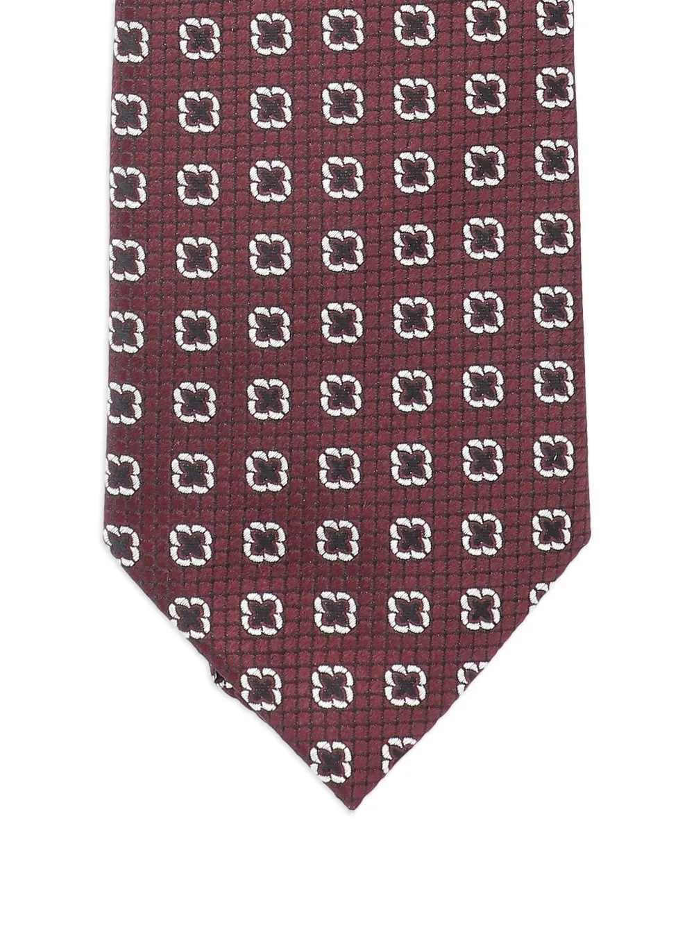 Zegna patterned silk tie - Bruin