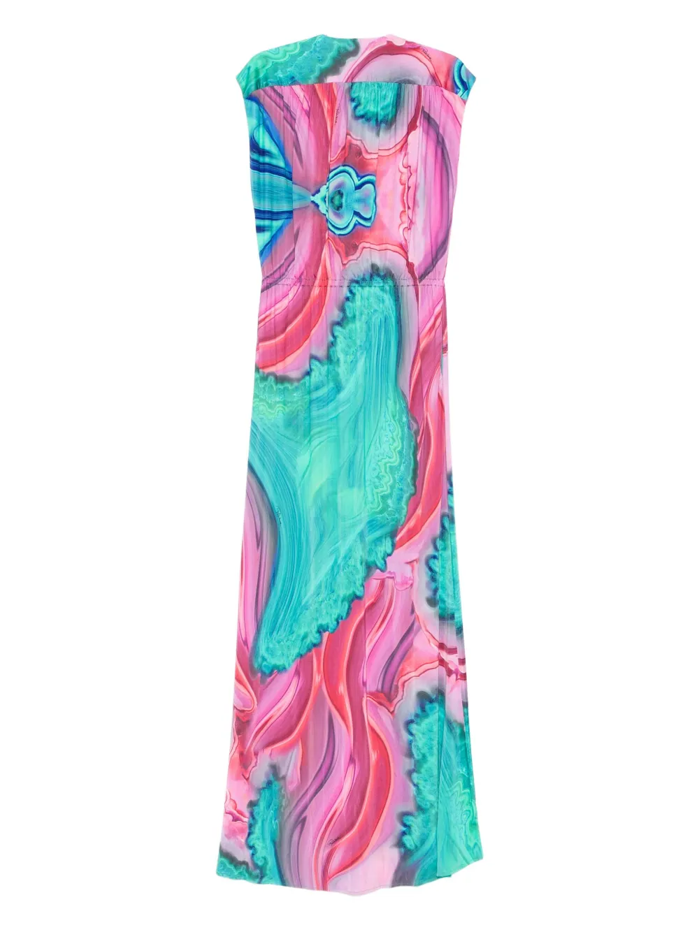 Roberto Cavalli Jurk met kwastje en knopen - Blauw