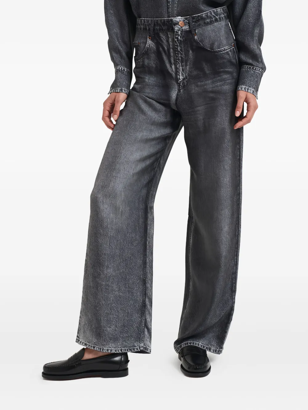 Pierre-louis Mascia Silk Trousers In Gray