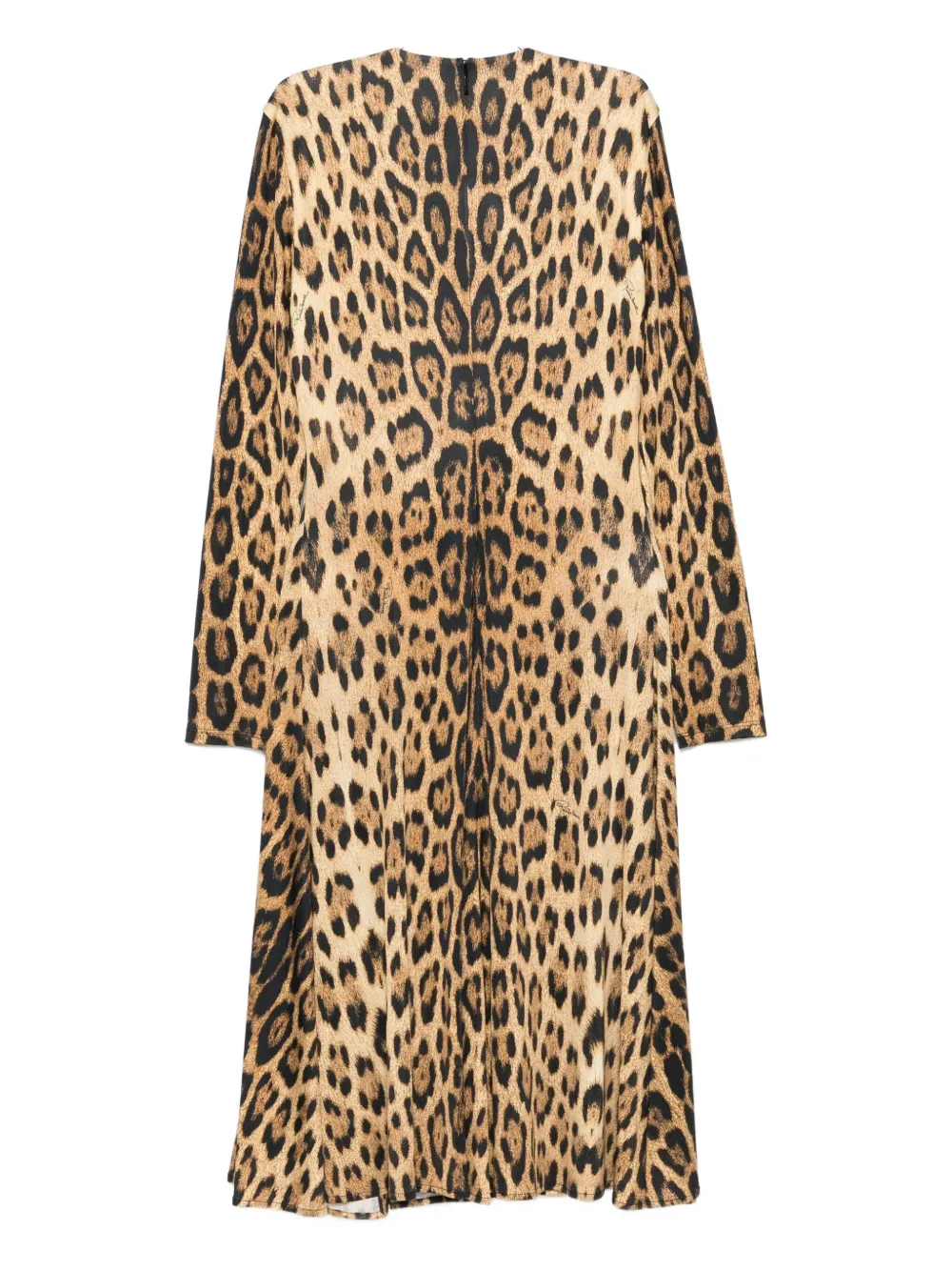 Roberto Cavalli animal-print draped dress - Bruin