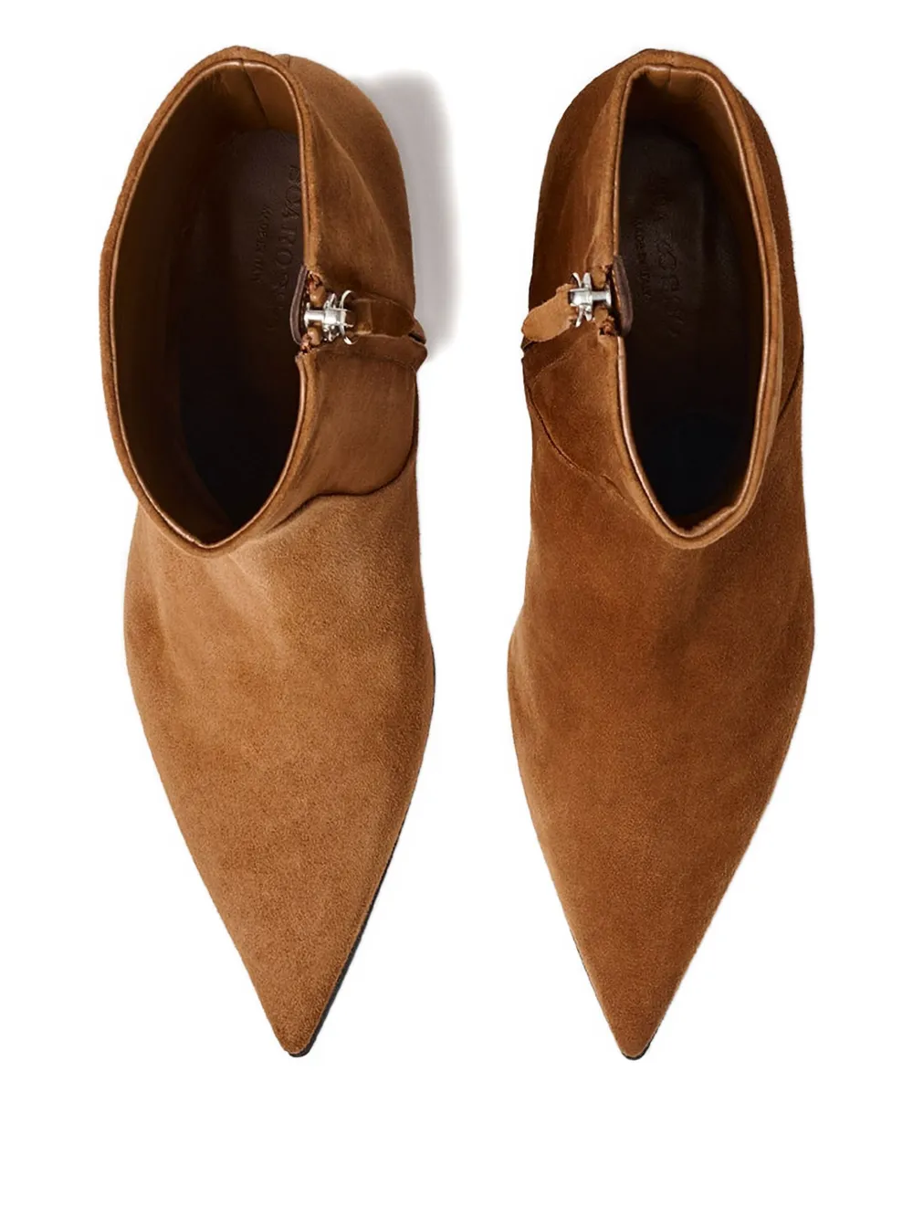 Scarosso Jamie Pointed-toe Boots In Brown