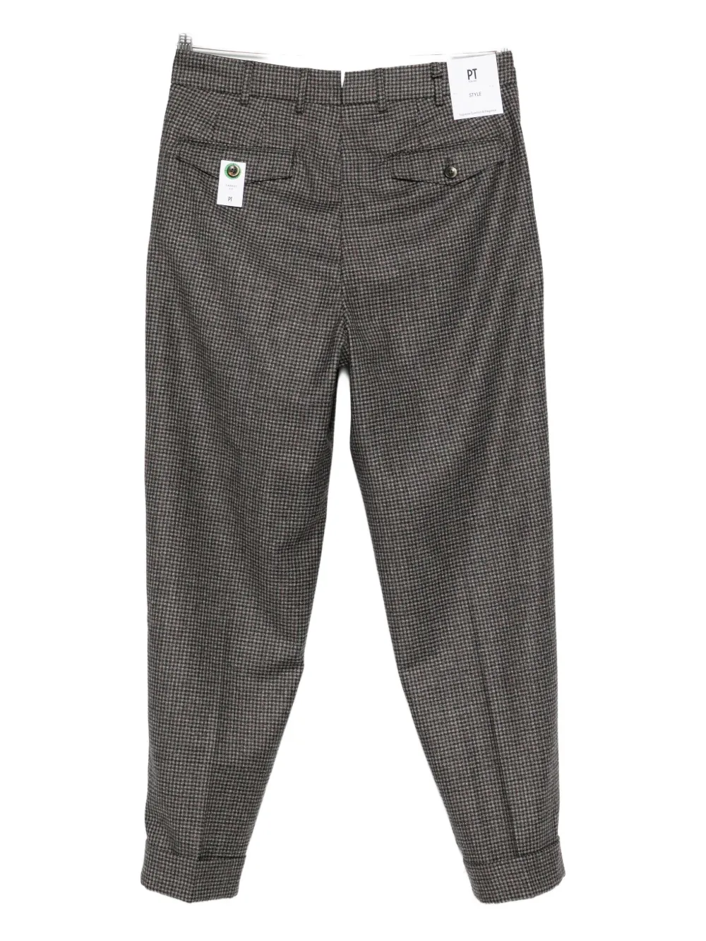 PT Torino checked tailored trousers - Grijs