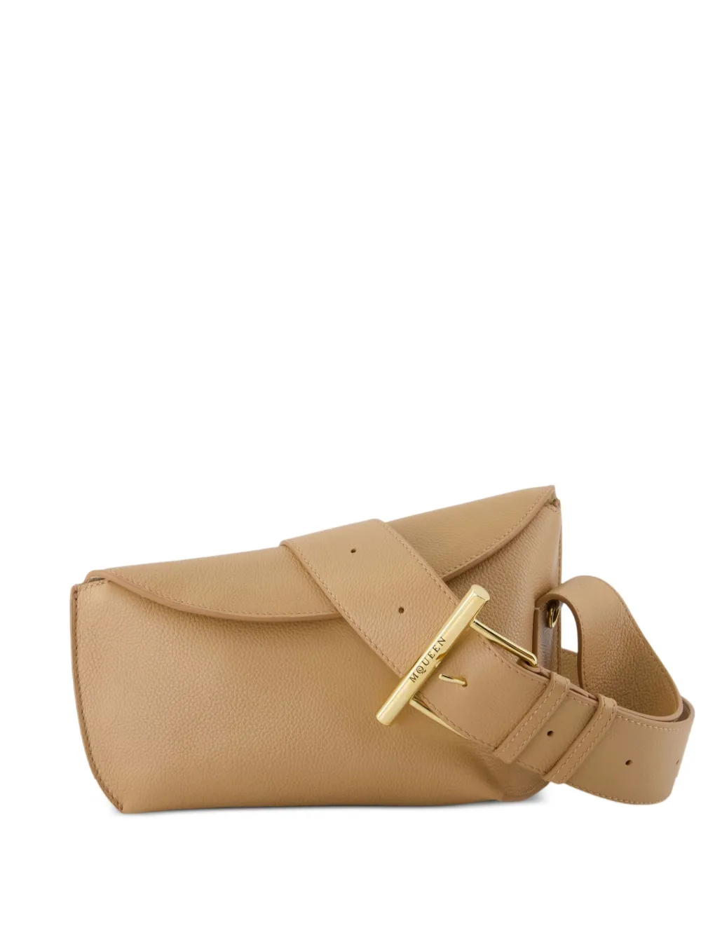 Alexander McQueen Borsa sling a tracolla T-Bar - Marrone