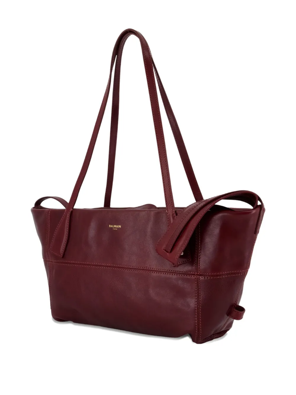 Balmain small Track Zips leather shoulder bag - Bruin