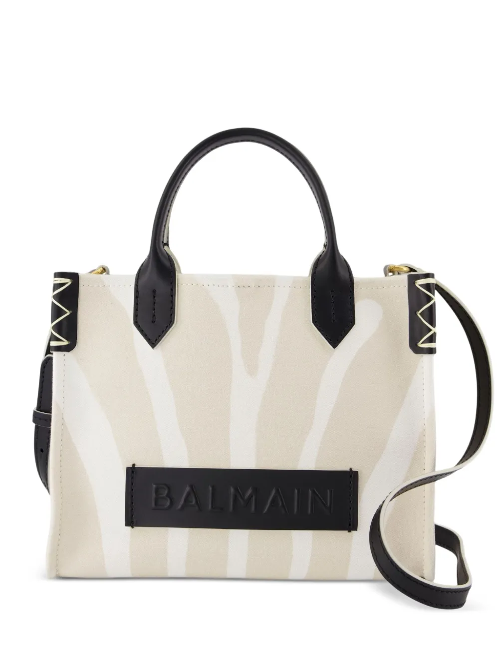 Balmain Small B-army Shoulder Bag In Neutral