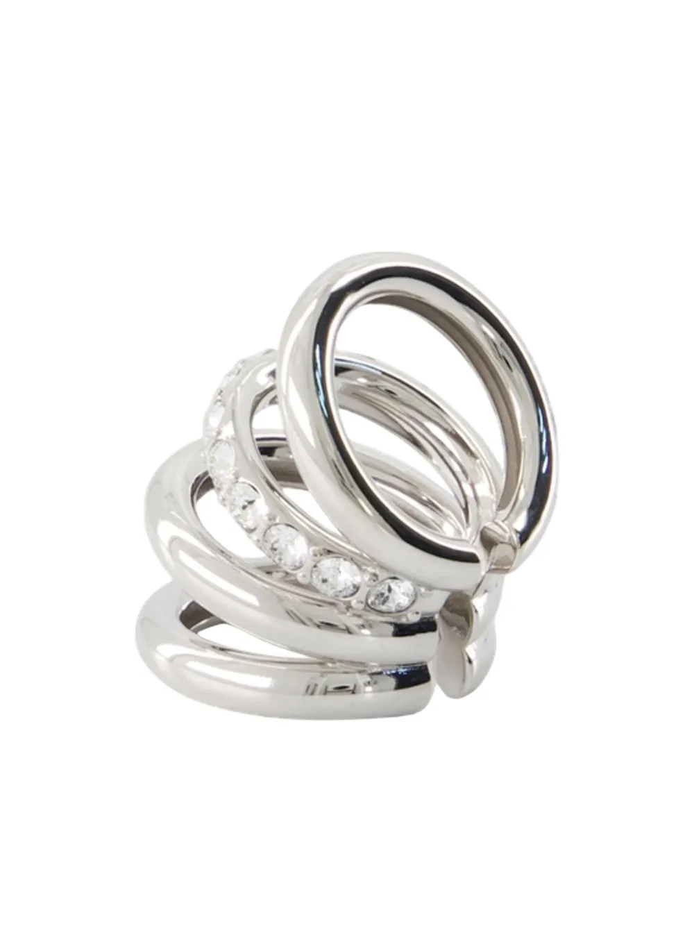 Rabanne Crystal-embellished Ear Cuff In Metallic