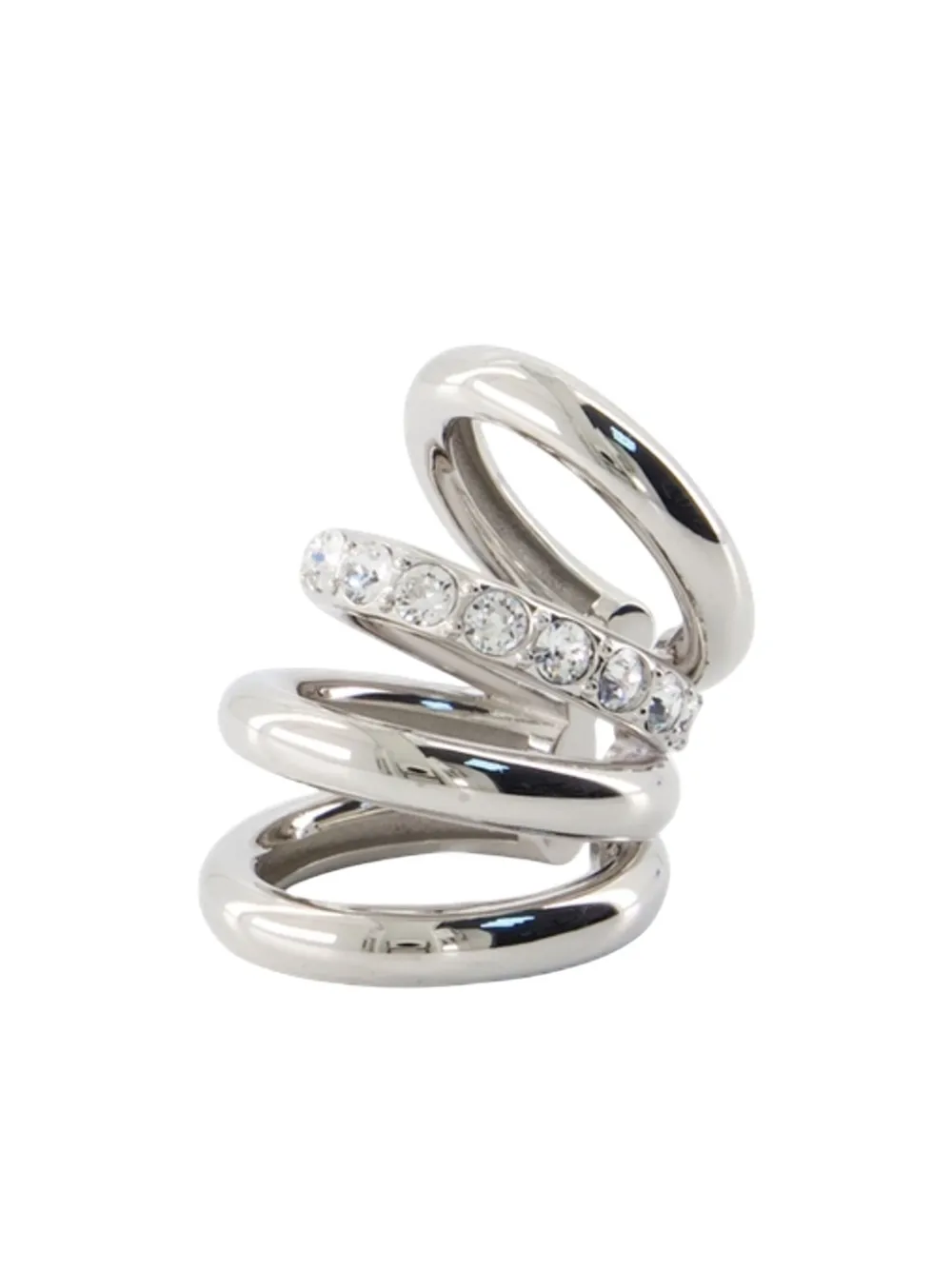 Rabanne Crystal-embellished Ear Cuff In Metallic