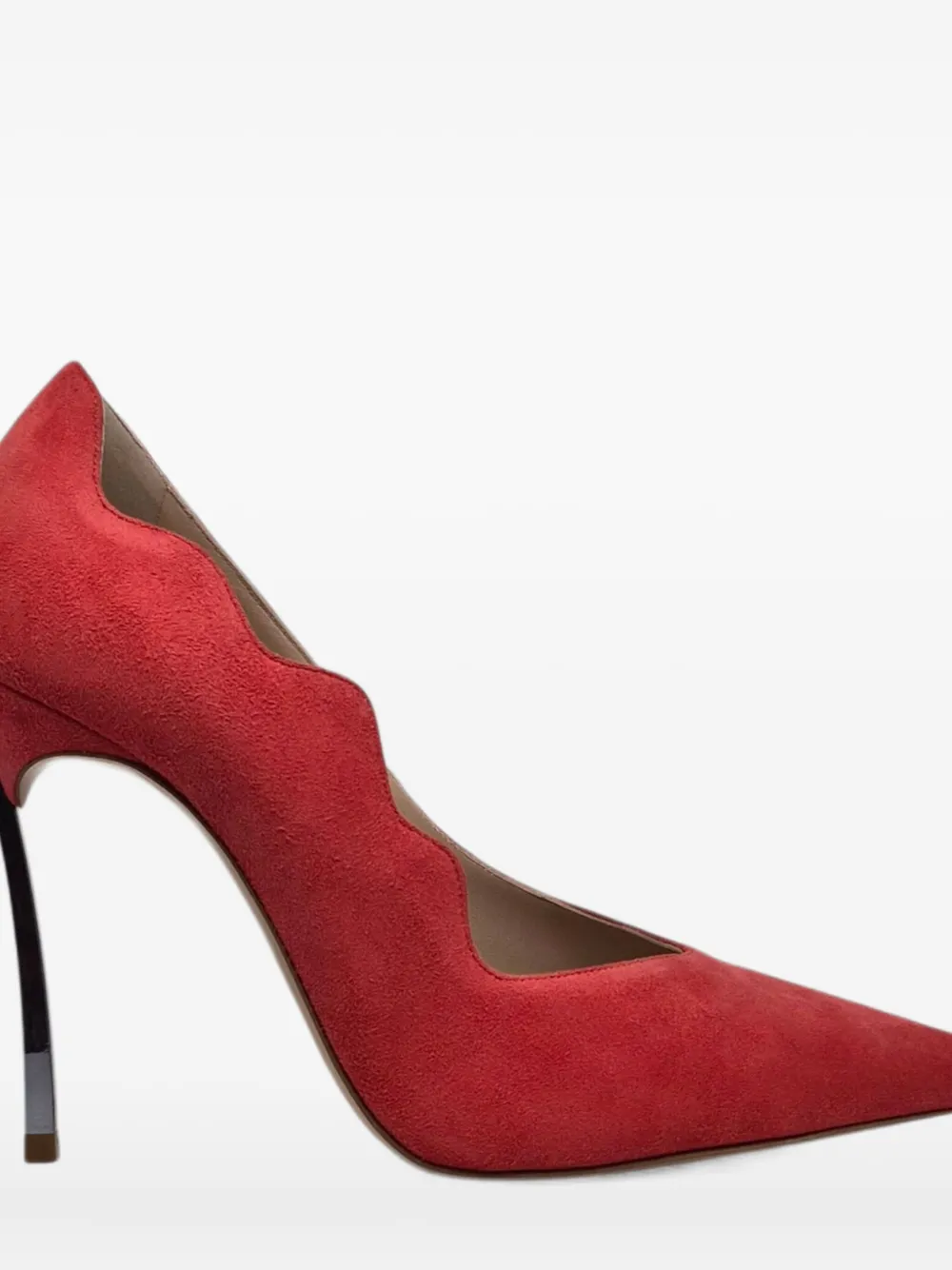 Casadei Scalloped Stiletto Pumps In Red