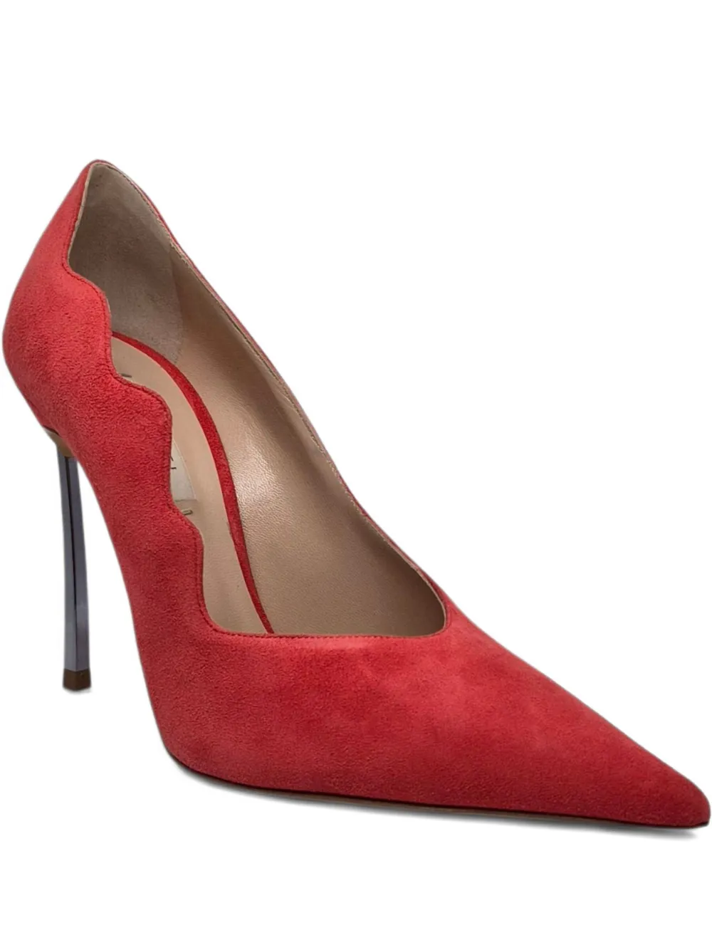 Casadei scalloped stiletto pumps Rood