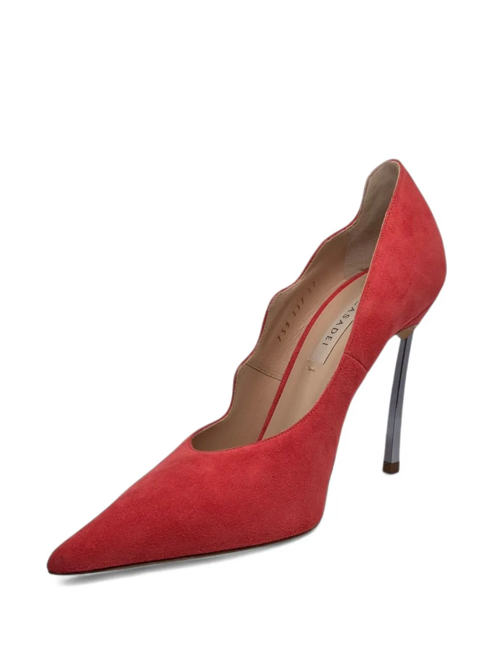 Casadei scalloped stiletto pumps Rood